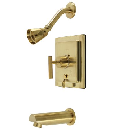 KINGSTON BRASS KB86570CML Single-Handle Tub and Shower Faucet, Brushed Brass KB86570CML